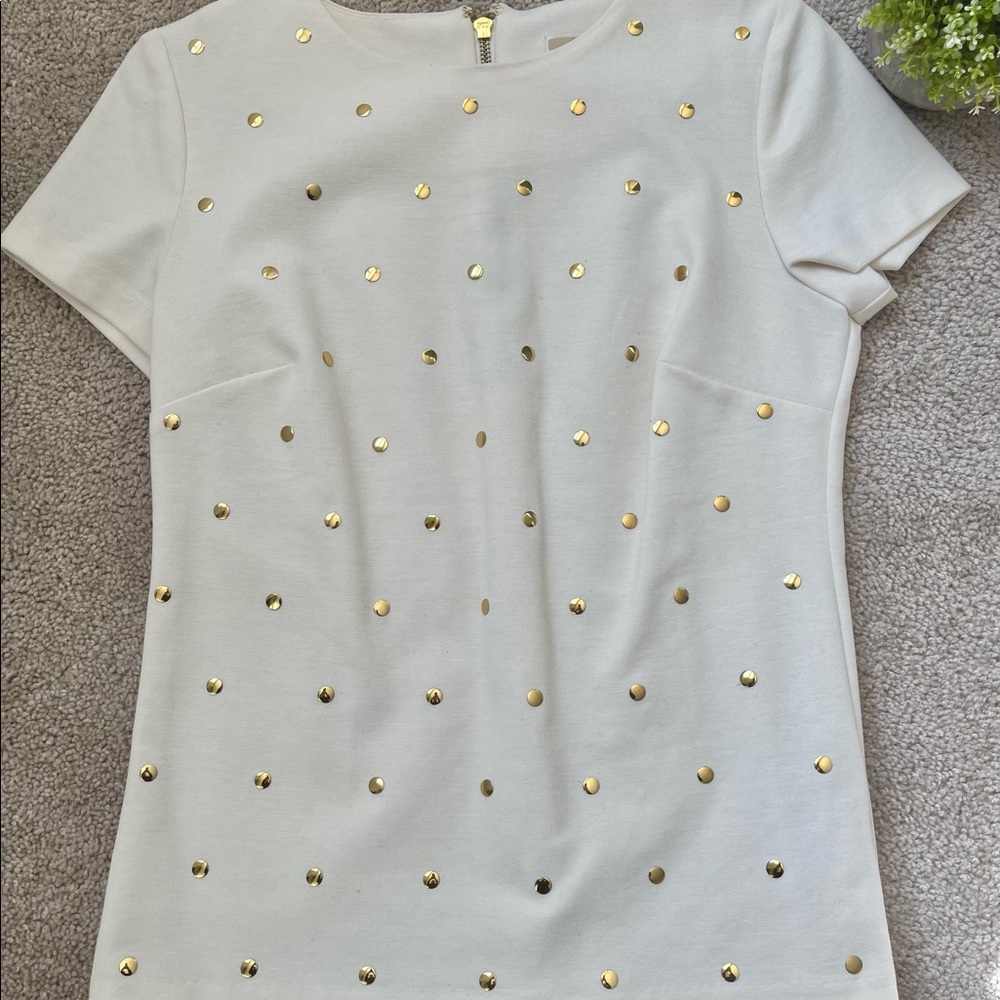 MICHAEL KORS Cream and gold top